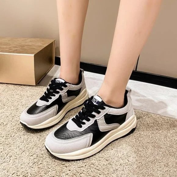 New Women thick-soled casual dad shoes soft-soled color-blocking sports Size 8 - Picture 2 of 4